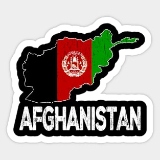 Free Afghanistan - Afghanistan Flag and Map Sticker